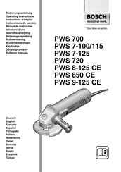 Bosch PWS 850 CE Instructions D'emploi