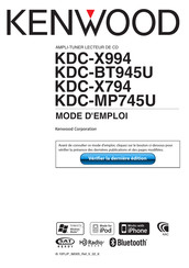 Kenwood KDC-MP745U Mode D'emploi