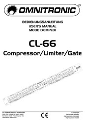 Omnitronic CL-66 Mode D'emploi