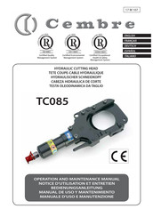 Cembre TC085 Notice D'utilisation Et Entretien