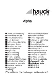 Hauck Alpha Mode D'emploi