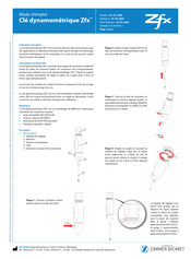 Zimmer Biomet Zfx Mode D'emploi