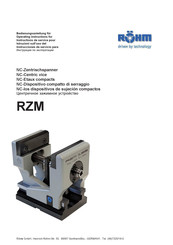 Rohm RZM Instructions De Service