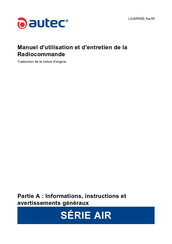 AUtec AIR Série Manuel D'utilisation Et D'entretien