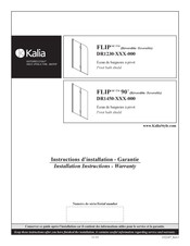 Kalia FLIP DR1230 000 Série Instructions D'installation - Garantie