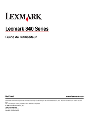 Lexmark 840 Série Guide De L'utilisateur