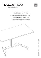 ACTIU Alegre Design TALENT 500 Instructions D'utilisation