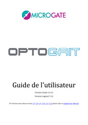 Microgate OPTOGAIT Guide De L'utilisateur