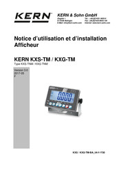 KERN and SOHN KXG-TNM Notice D'utilisation Et D'installation