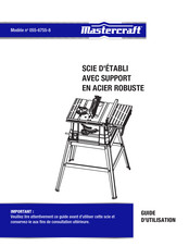 Mastercraft 055-6755-8 Guide D'utilisation