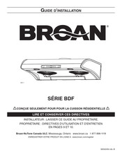 Broan BDF Série Guide D'installation