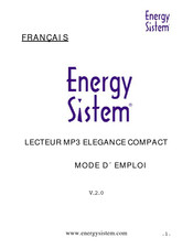 ENERGY SISTEM ELEGANCE 4000 COMPACT Mode D'emploi