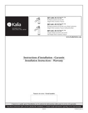 Kalia BF1482 RUSTIK Instructions D'installation