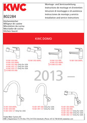 KWC DOMO 10.061.004.000 Instructions De Montage Et D'entretien