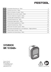 Festool SYSROCK BR 10 DAB+ Notice D'utilisation