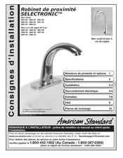 American Standard SELECTRONIC 6057.102 Consignes D'installation