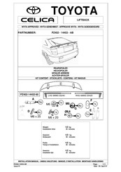 Toyota CELICA Manuel D'installation