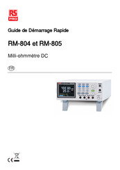 RS Pro RM-805 Guide De Démarrage Rapide