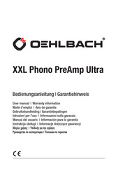 Oehlbach XXL Phono PreAmp Ultra Mode D'emploi