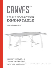 Canvas PALMA 088-0743-4 Instructions D'assemblage