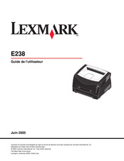 Lexmark E238 Guide De L'utilisateur
