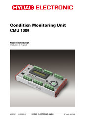 HYDAC ELECTRONIC CMU 1000 Notice D'utilisation