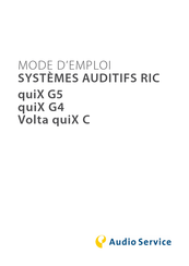 Audio Service quiX G5 Mode D'emploi