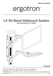 Ergotron LX Sit-Stand Wallmount System Manuel De L'utilisateur