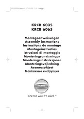 KitchenAid KRCB 6035 Instructions De Montage