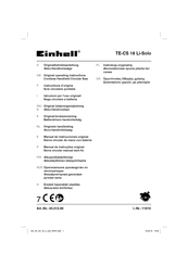 EINHELL TE-CS 18 Li-Solo Instructions D'origine