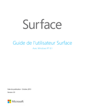 Microsoft Surface Guide De L'utilisateur