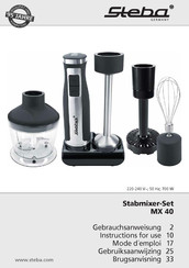 Steba Stabmixer-Set MX 40 Mode D'emploi