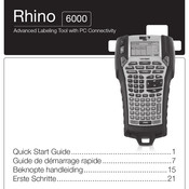 Dymo RHINO 6000 Guide De Démarrage Rapide