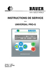 Bauer UNIVERSAL PRO-G Instructions De Service