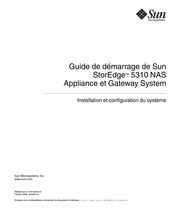 Sun Microsystems StorEdge 5310 NAS Guide De Démarrage