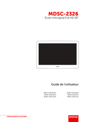 Barco MDSC-2326 Série Guide De L'utilisateur