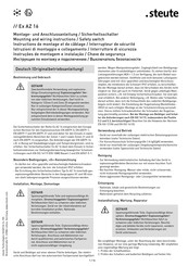 steute EX AZ 16 2Ö/1S-5N Instructions De Montage Et De Câblage