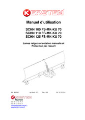 Kersten SCHN 110 FS-MK-KU 70 Manuel D'utilisation