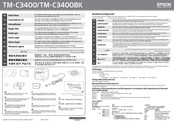Epson TM-C3400 Guide Rapide