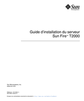 Sun Microsystems Fire T2000 Guide D'installation