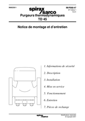 Spirax Sarco TD 45 Notice De Montage Et D'entretien