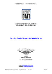 Open Date Equipment TC2-ES Instructions D'utilisation