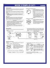 Casio 2471 Mode D'emploi