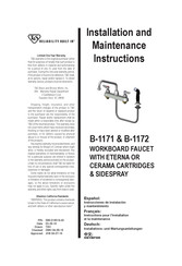 T&S B-1172 Instructions Pour L'installation Et La Maintenance