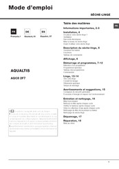 Hotpoint AQUALTIS AQC8 2F7 Mode D'emploi