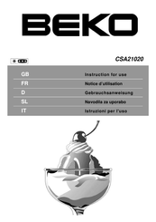 Beko CSA21020 Notice D'utilisation