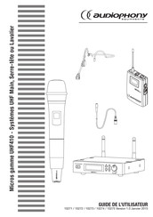 Audiophony PA UHF410 Guide De L'utilisateur
