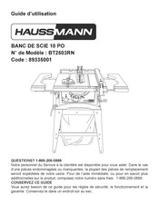 Haussmann BT2503RN Guide D'utilisation