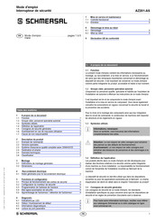Schmersal AZ201-AS Mode D'emploi