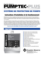 Franklin Electric PUMPTEC-PLUS Instructions D'installation Et De Fonctionnement